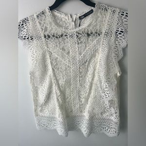 Zara white top